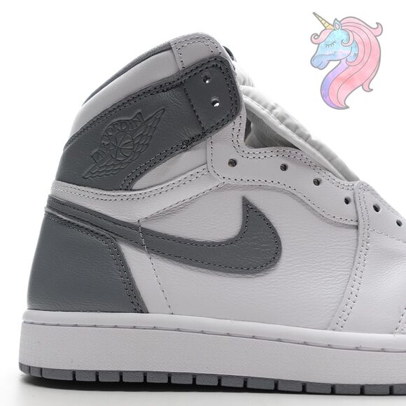 Mens Size 10.5 Nike Air Jordan 1 Retro High OG Stealth White Gray 555088 037 - Picture 9 of 16